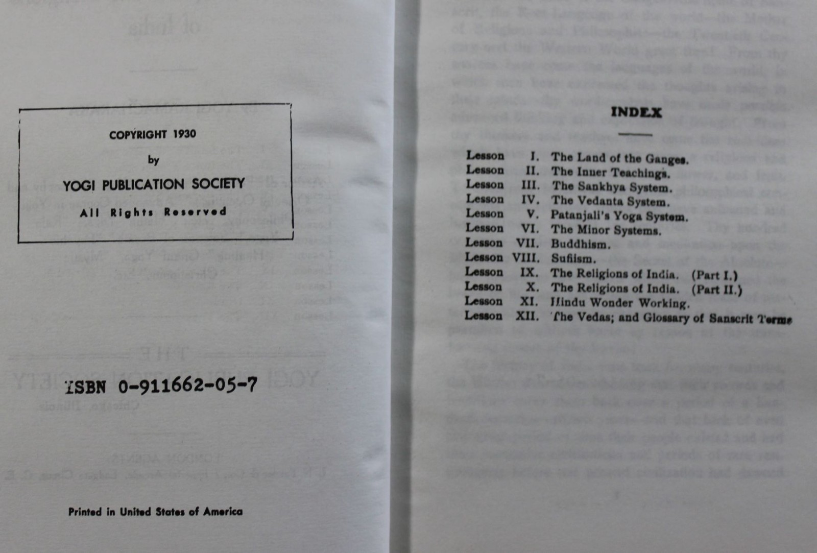 The Philosophies and Religions of India by Yogi Ramacharaka. © 1930.