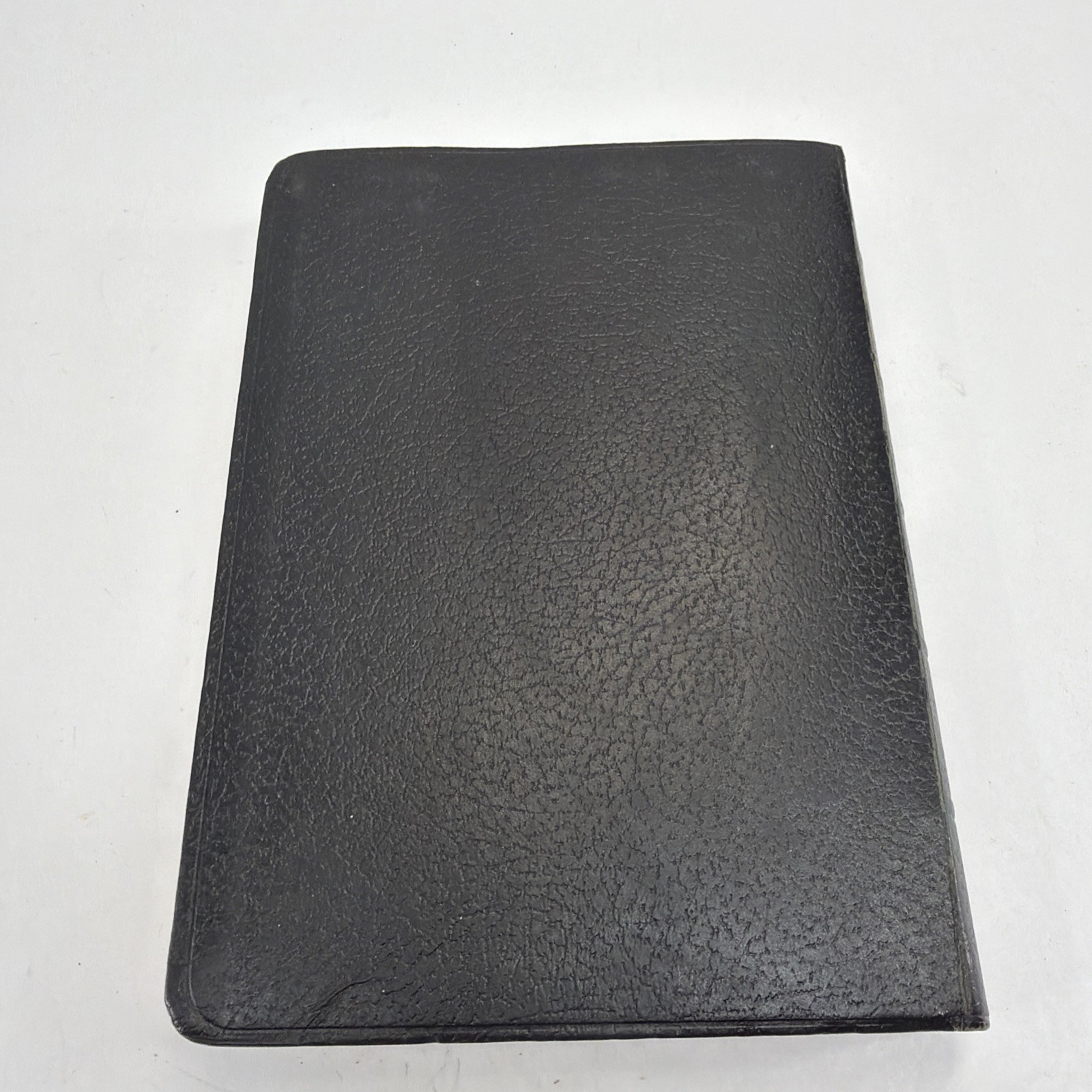 VTG 1971 Holy Bible Black Genuine Leather Revised Standard Version Melton No Rl