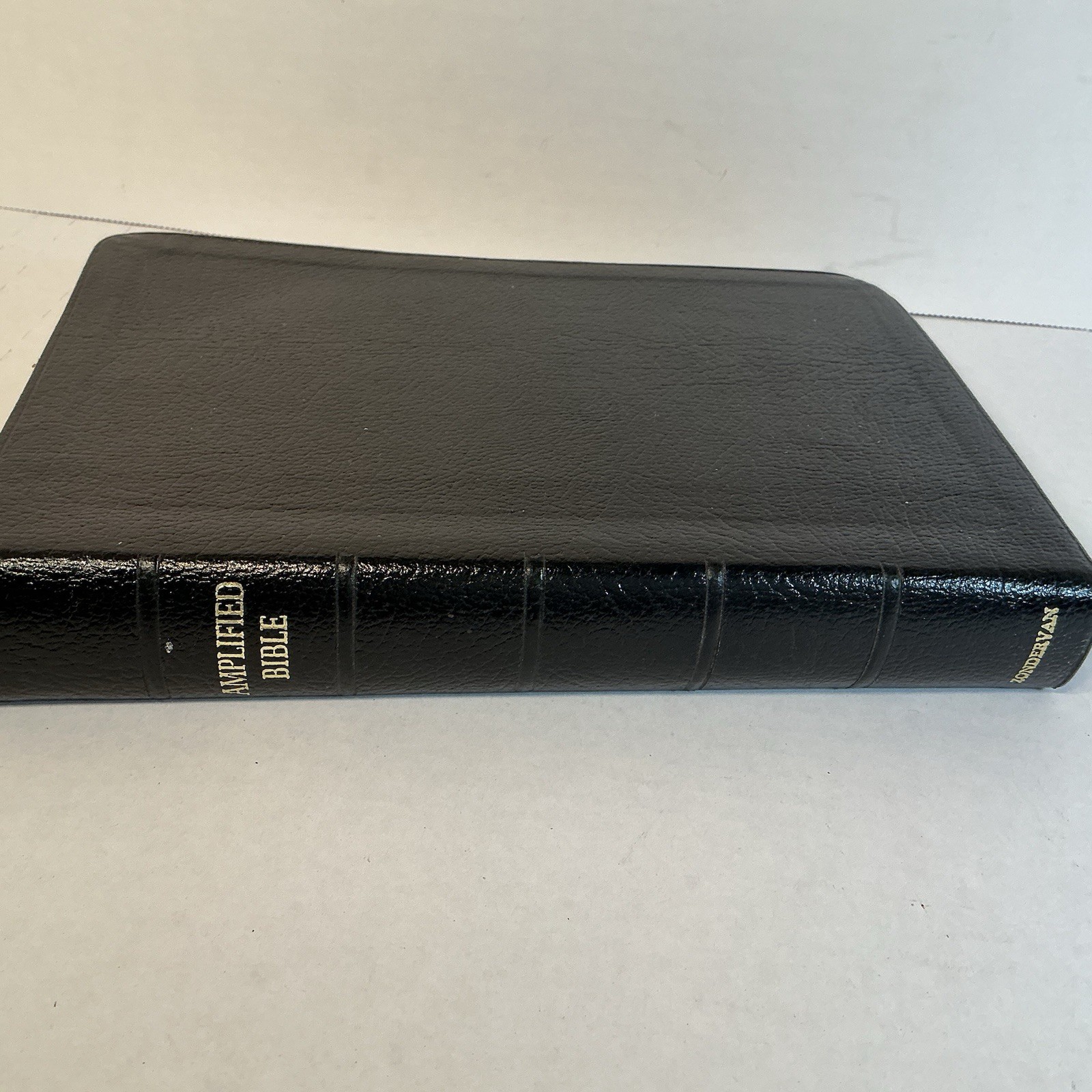 Amplified Bible Zondervan 1982 Bonded Leather Black Excellent UNREAD