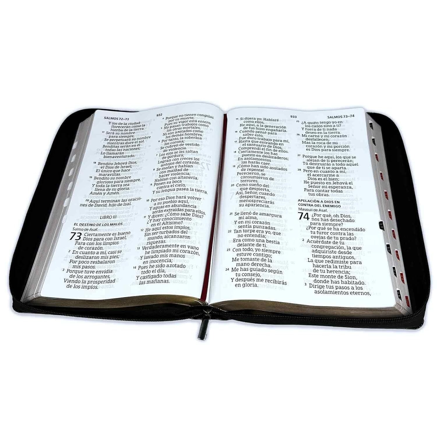 Biblia Letra Super Gigante 19 puntos con cierre Reina valer1960 negro con indice