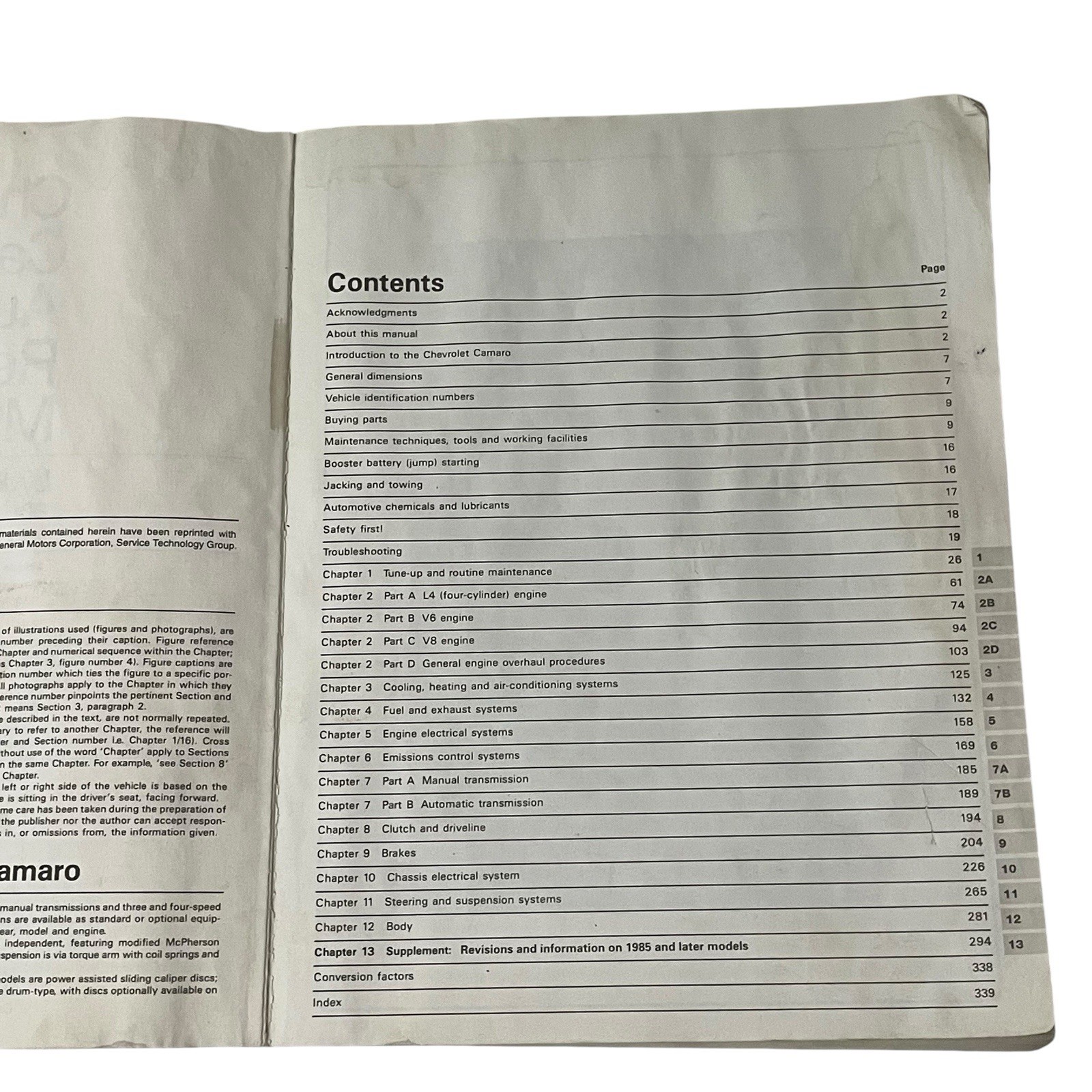 Chevrolet Camaro Haynes Repair Manual 1982 Thru 1992 All Models # 866 24016