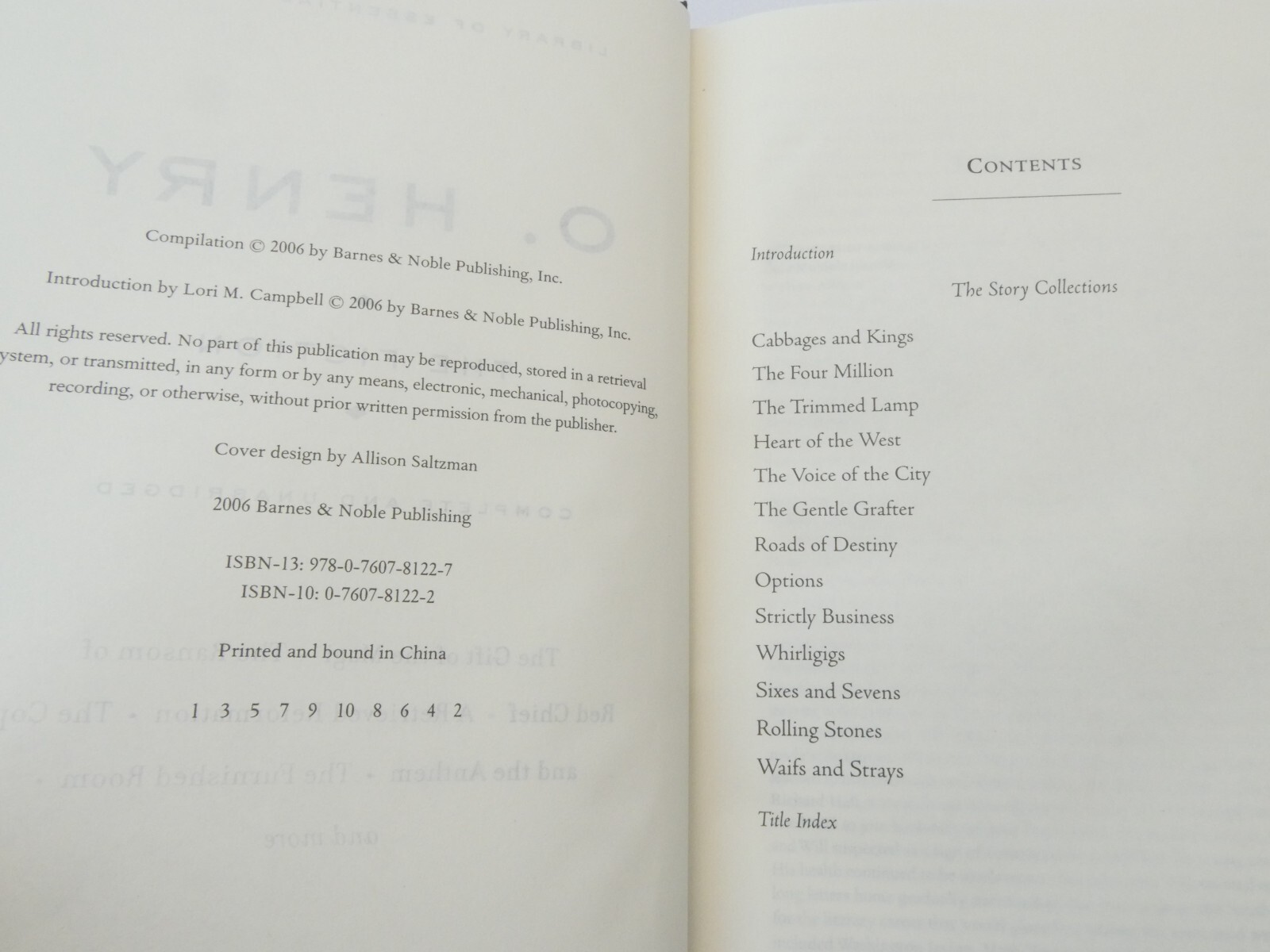 2006 O. Henry Complete and Unabridged The Fiction Hardcover Book