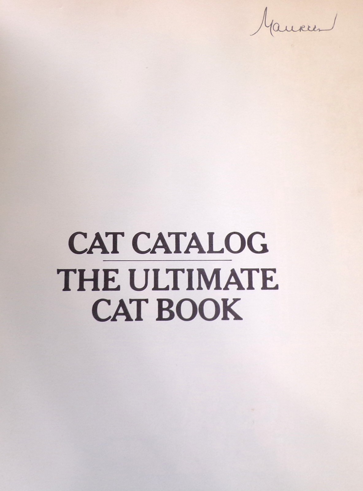 „Cat Catalog“, The Ultimate Cat Book, Large „Very Good“ 1st Ed. Book, 352 pages