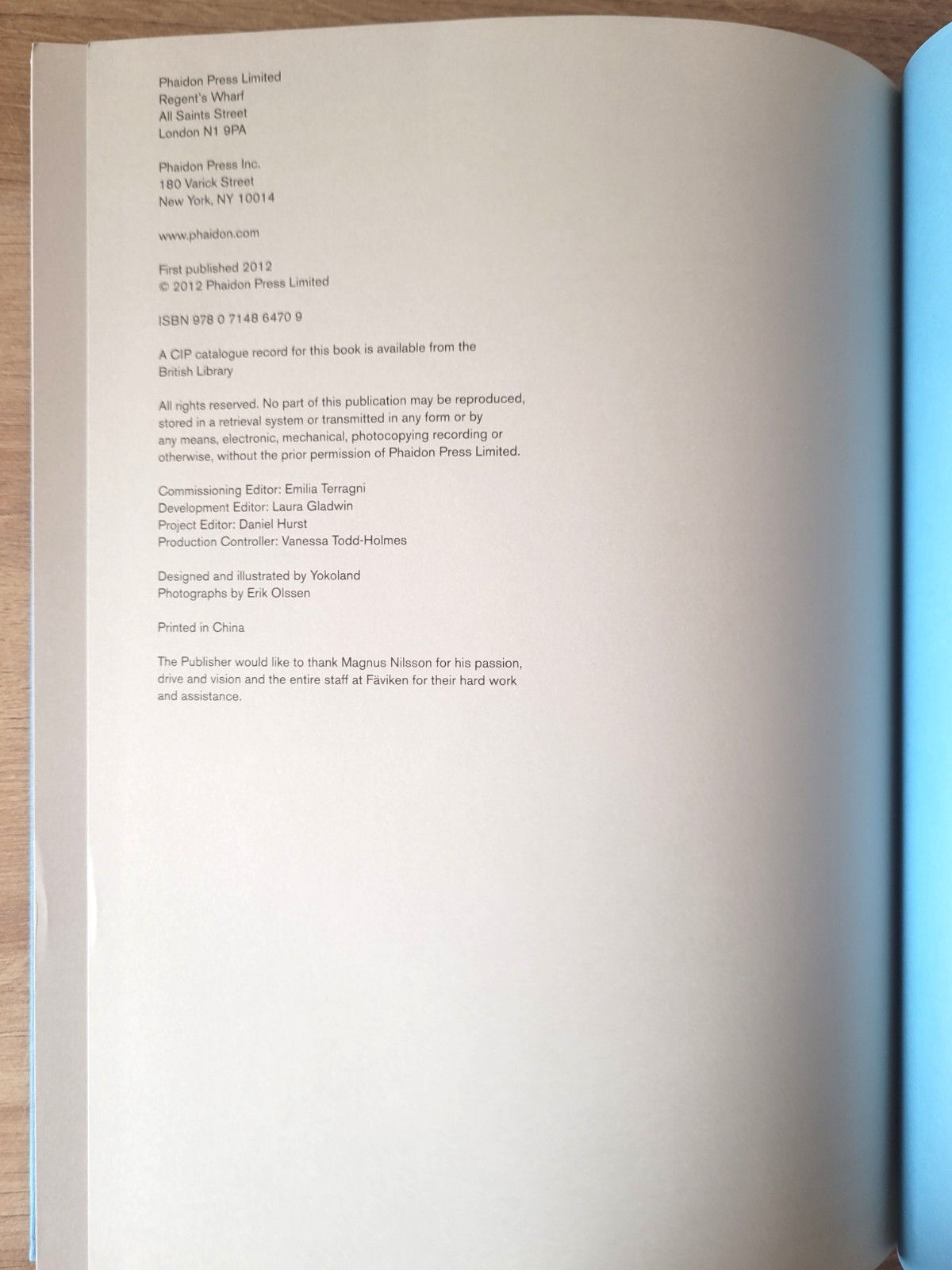 Faviken by Magnus Nilsson – Phaidon 2012 – Hardcover