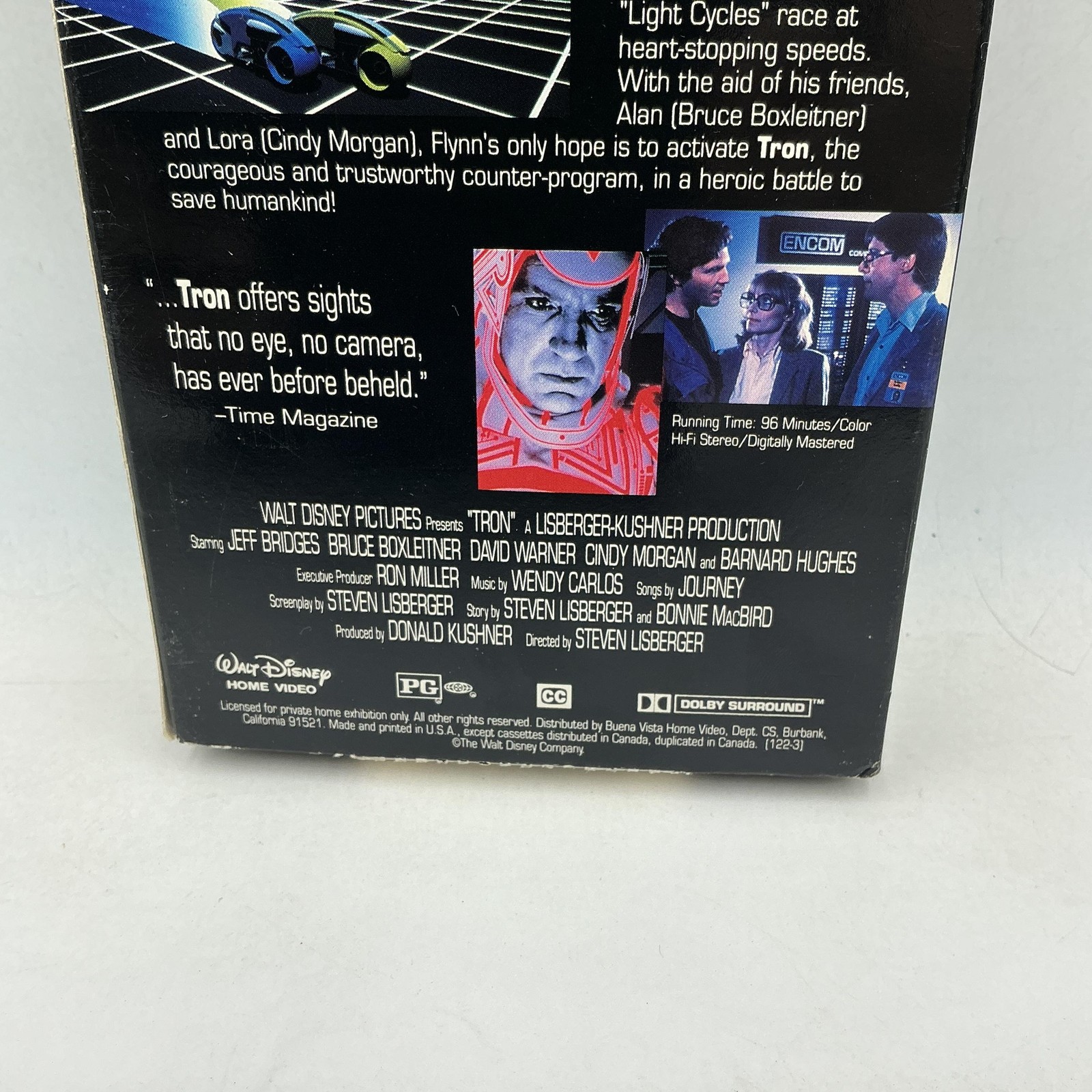 Vintage Disney’s TRON Lisberger MacBird Walt Disney Home Video VHS USA Sci-Fi