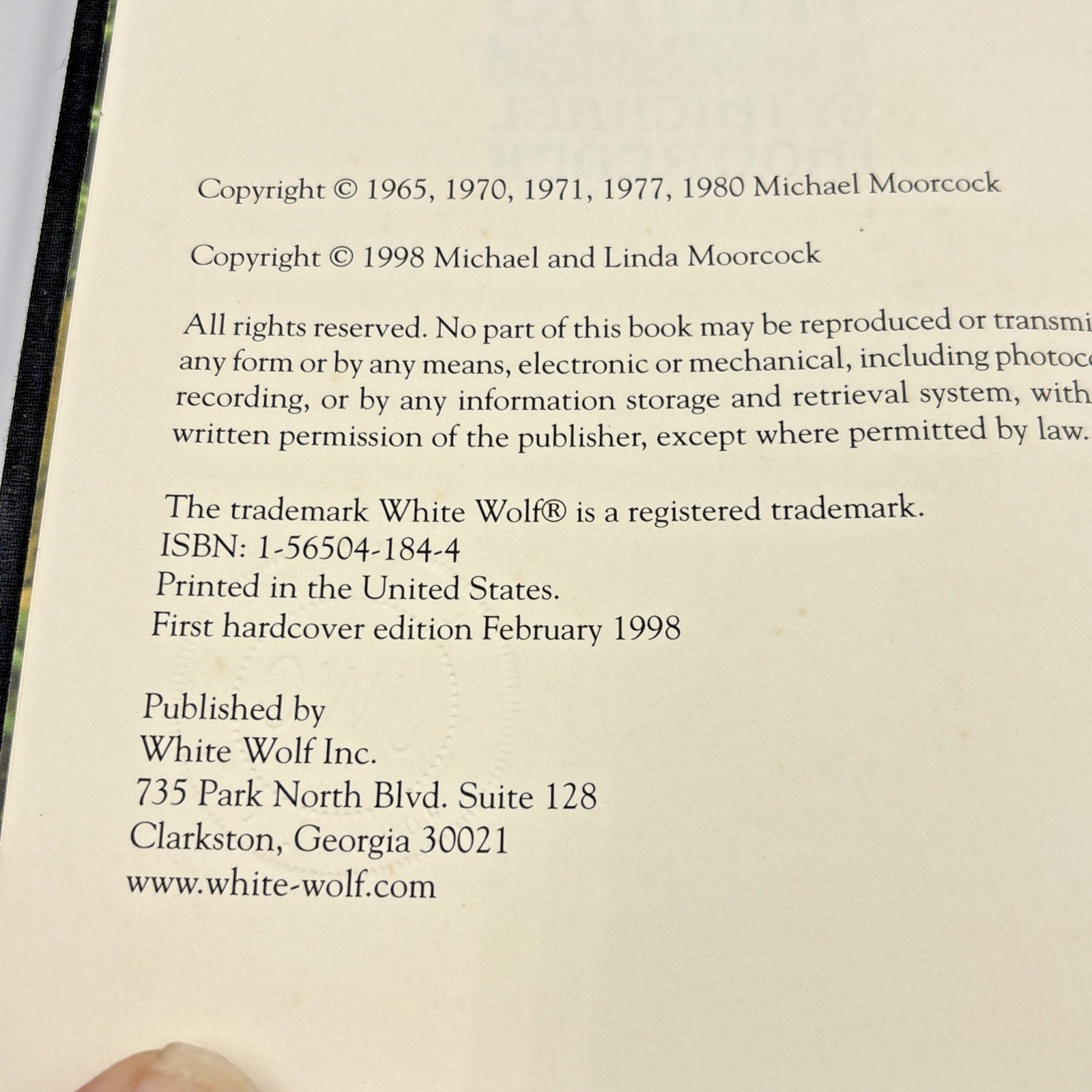 Kane of Old Mars by Michael Moorcock 1998 (First Hardcover Edition)