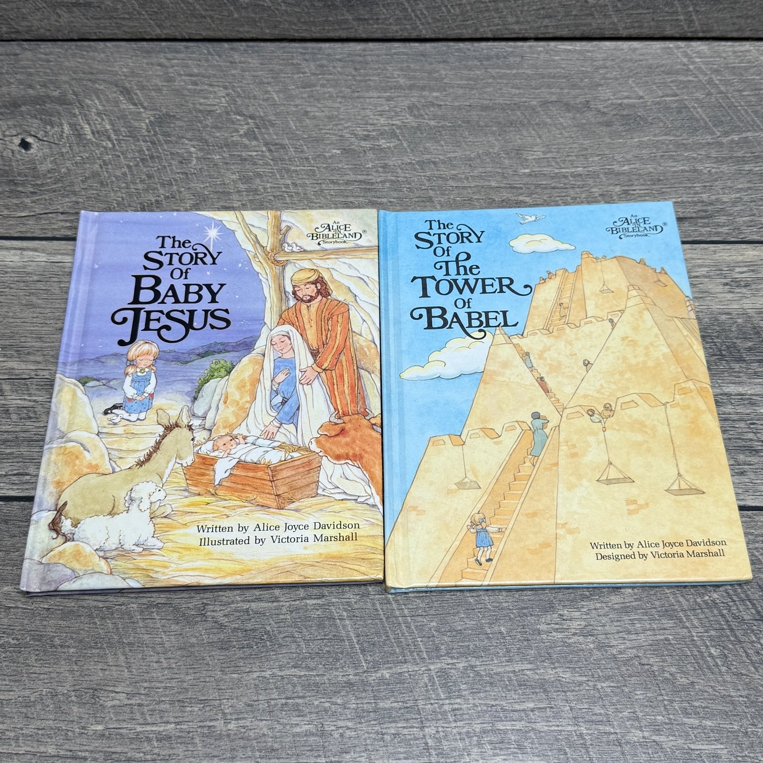 Lot of 6 An Alice in Bibleland Storybook HC Books Davidson Marshall 1980’s