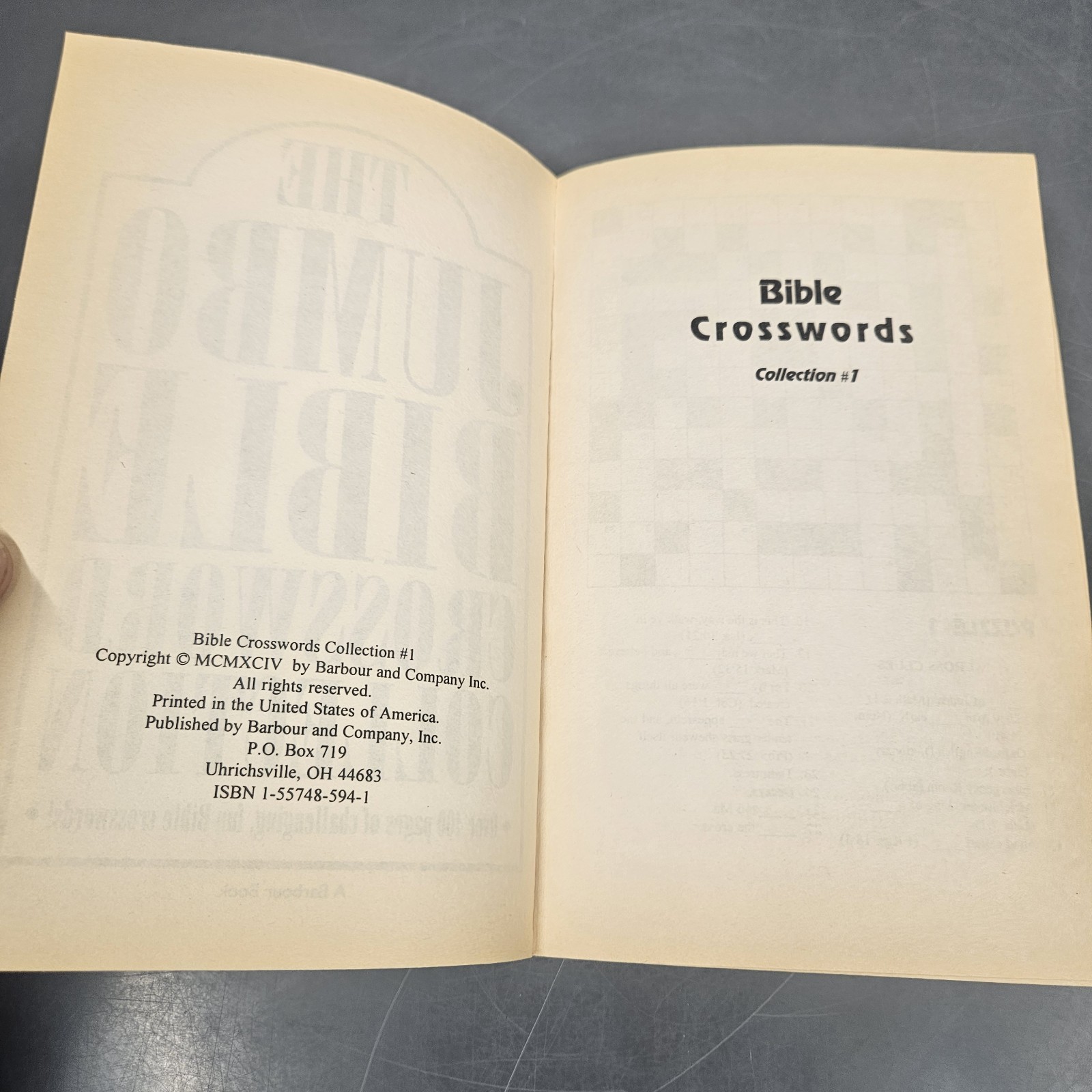 The Jumbo Bible Crossword Collection Over 400 Pages Religious Mental Exercise