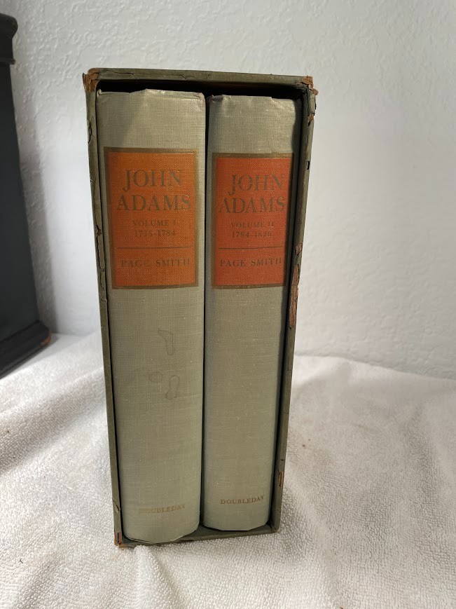 John Adams by Page Smith, 1962, 2 Vol, Hardcover, Boxed set, Biography