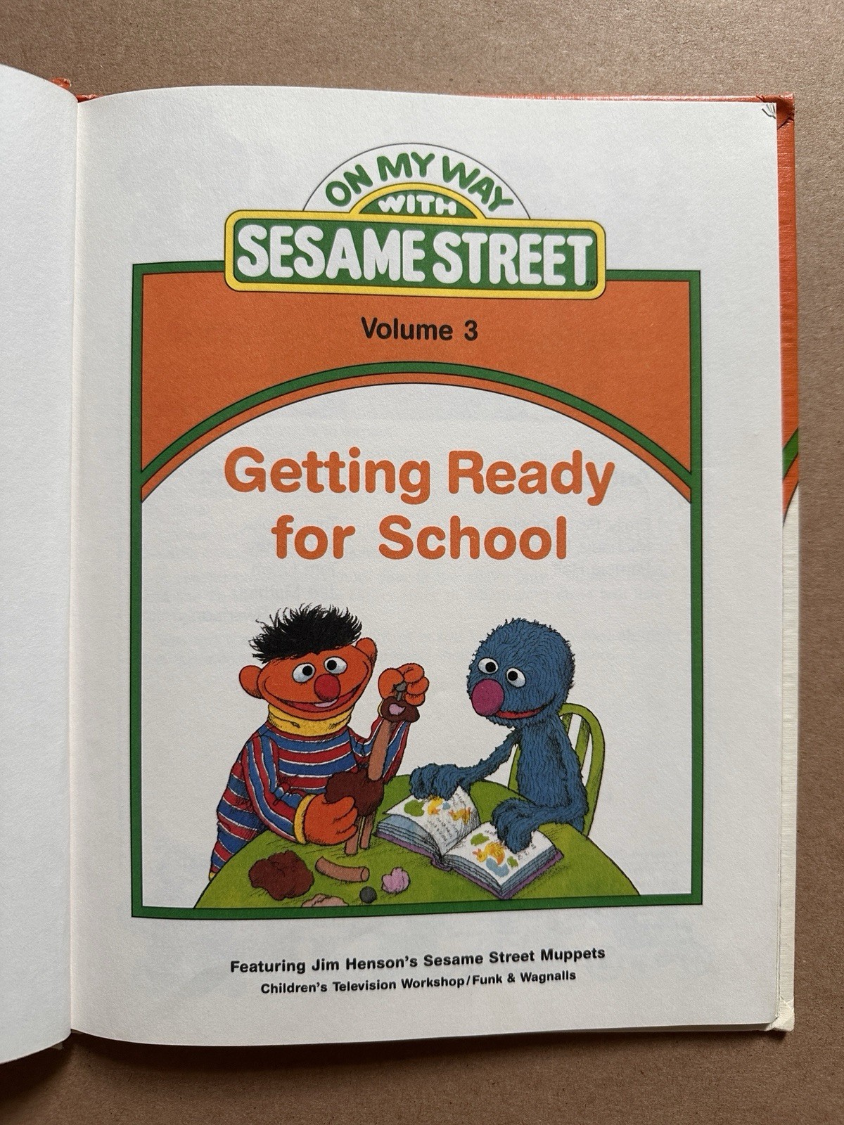 VTG 1989 On My Way With Sesame Street Lot of 4 Hardcover Books Volumes 1,2,3,9