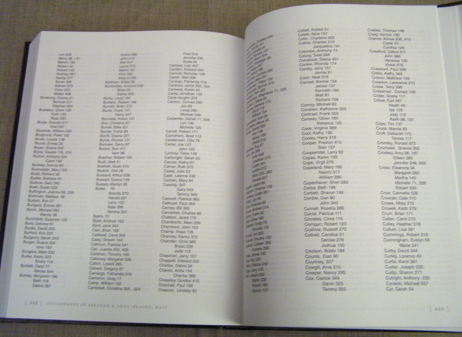 Descendants of Abraham & Anna (Beachy) Mast Amish Family History Genealogy Book