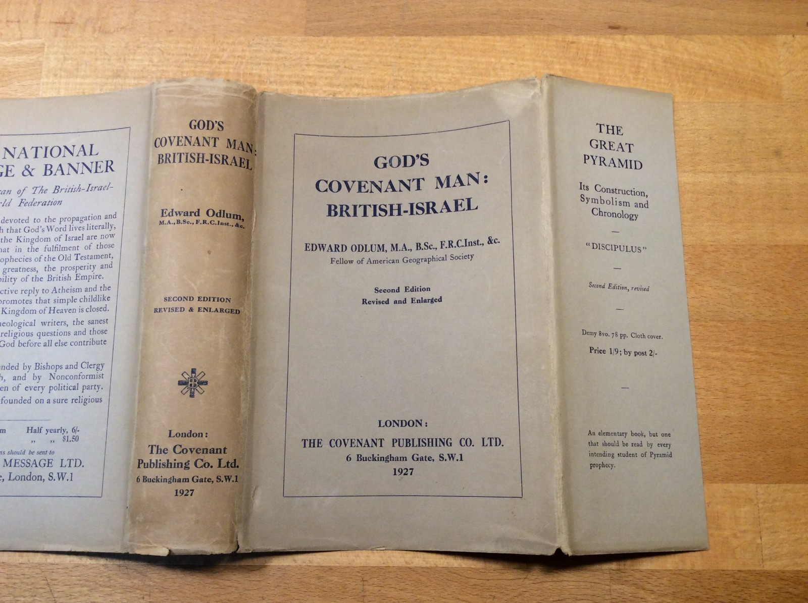 God’s Covenant Man: British-Israel, Odlum, 1927 Hardcover, Covenant Publishing