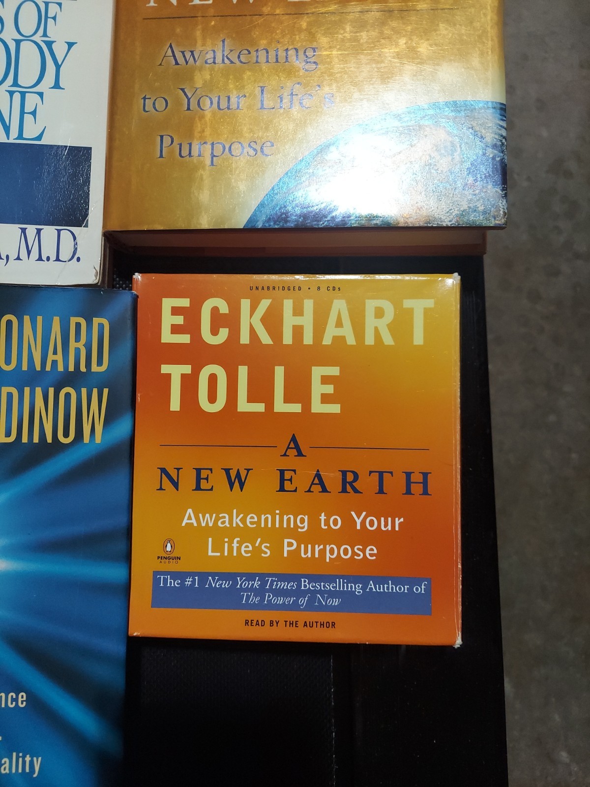 6 Book lot Eckhart Tolle, Deepock Chopra, A new Earth, The path of love, ageless