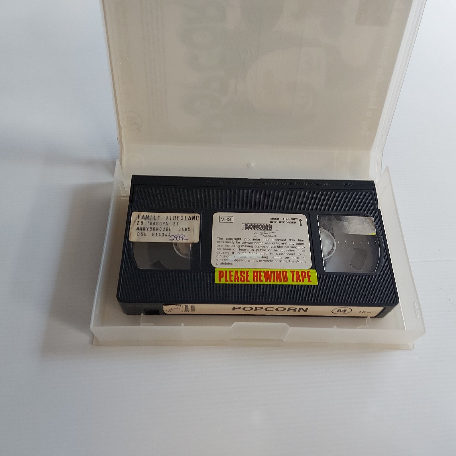 Popcorn VHS 1992 Hardcover case preowned ex rental horror comedy very rare