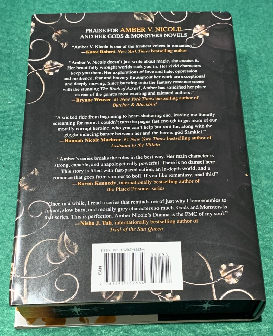 The Book of Azrael Gods & Monsters Book 1 Amber V. Nicole SIGNED DELUXE LTD ED
