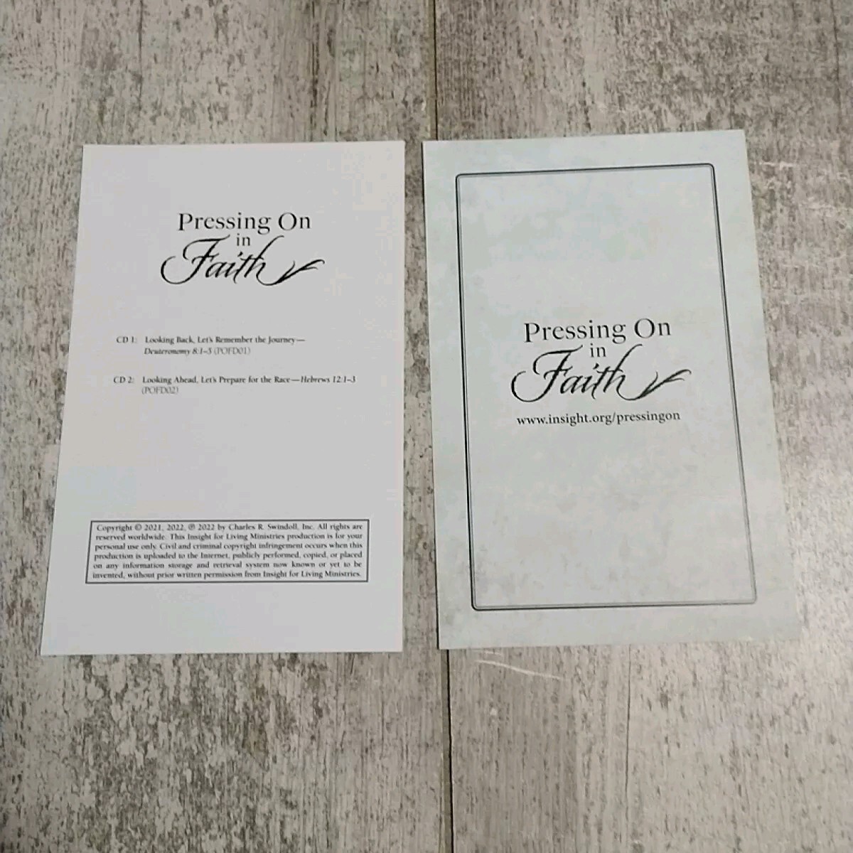 Pressing On In Faith by Charles R Swindoll (2022) Insight for Living – 2-CD set
