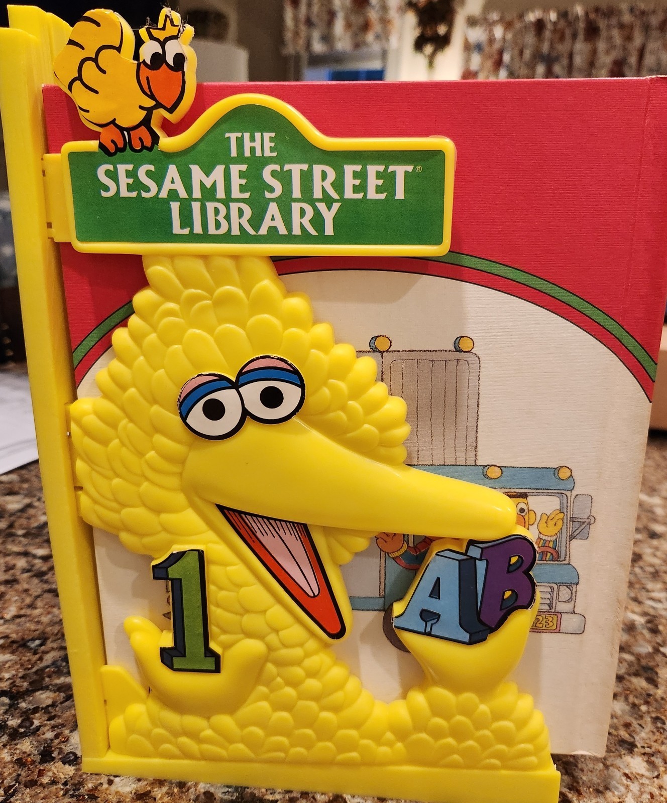1989 On My Way w/ Sesame Street Library Complete 15 Volume Set, Big Bird Stand