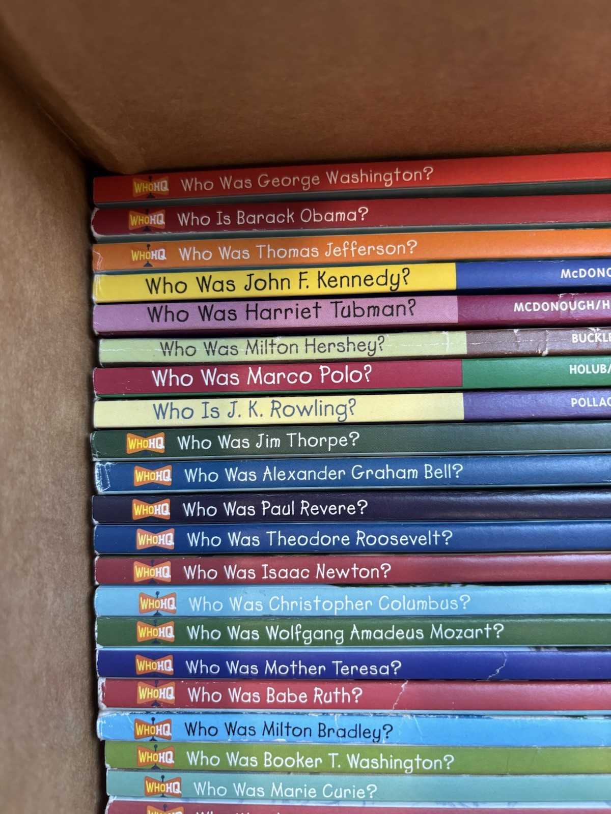 WHO HQ HUGE LOT – 52 books – Who Was? What Was? Where Is? Homeschool History