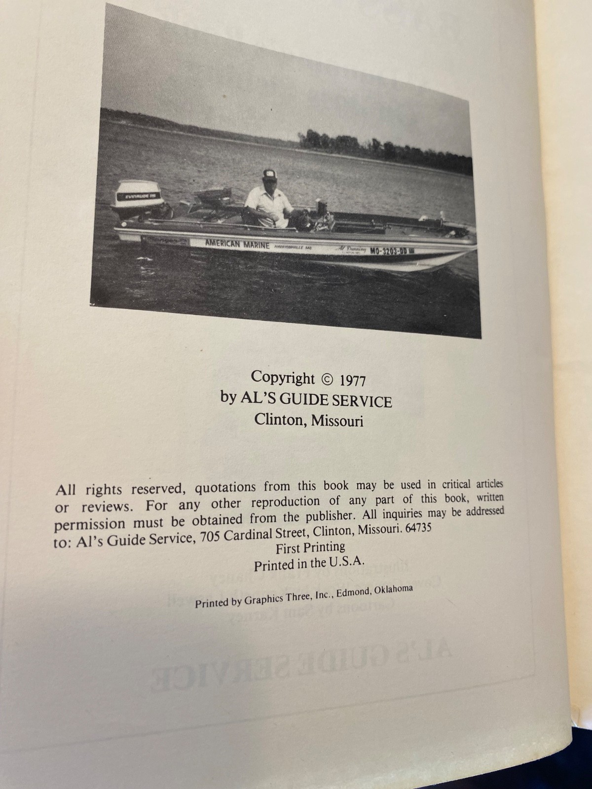 1977 Basic Bass Fishing Al Dunning’s Book on Bass Fishing signed by author
