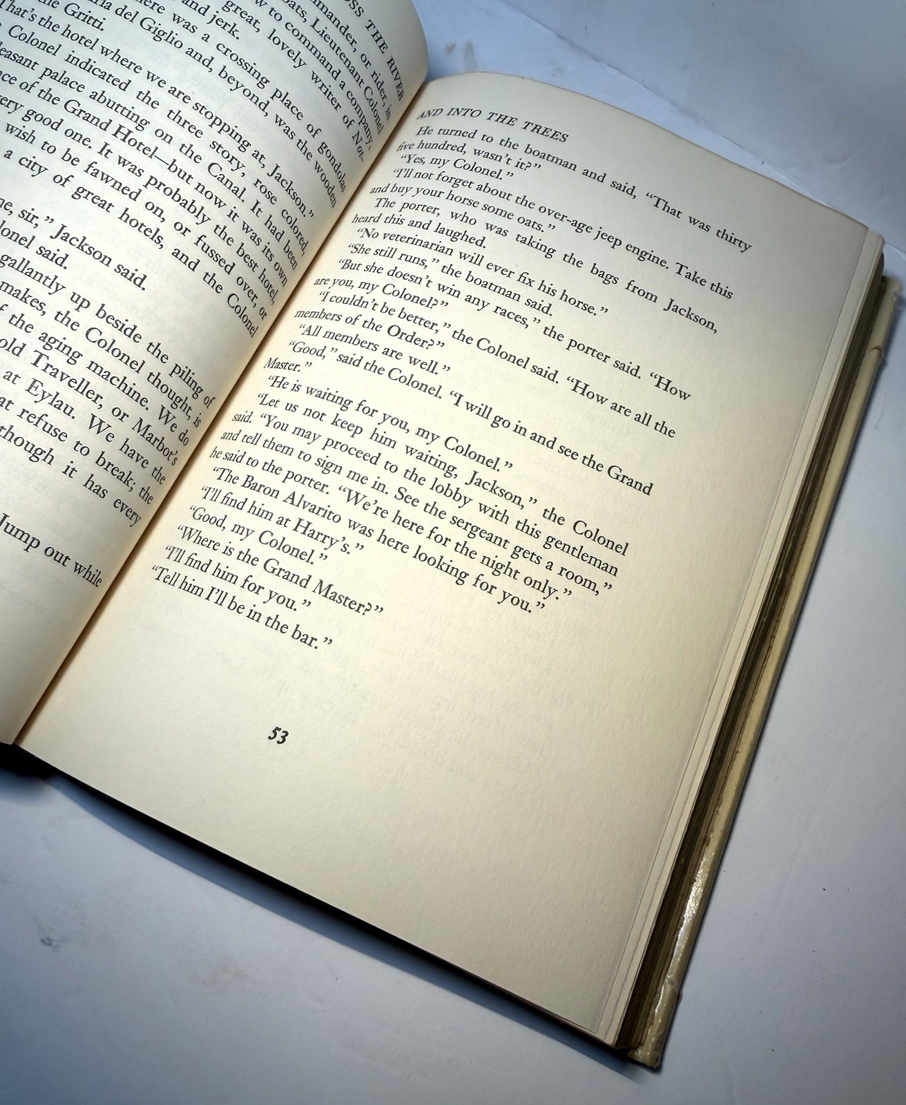 Ernest Hemingway Across The River Into The Trees 1950 First Edition A DJ
