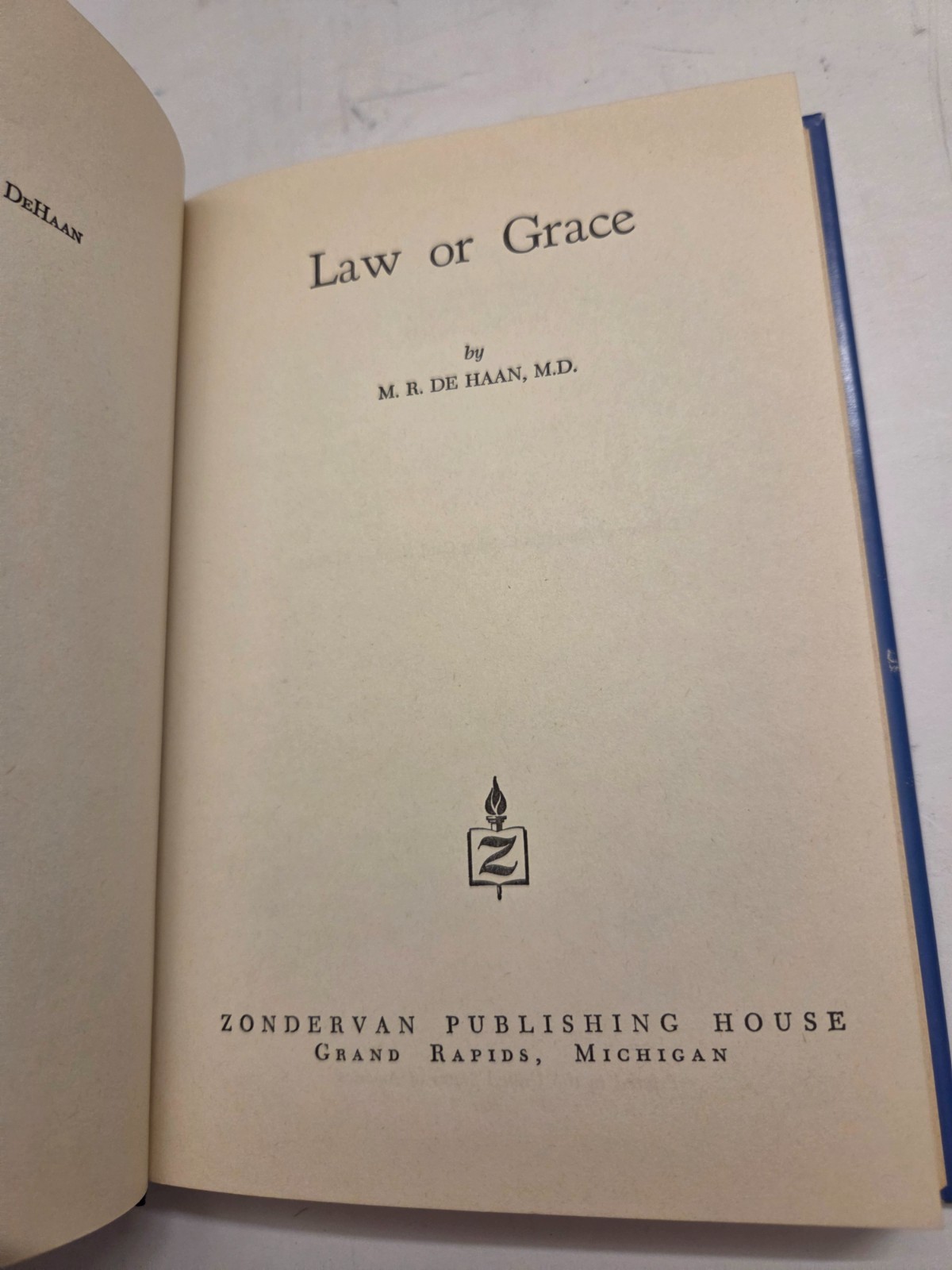 Law or Grace by Martin R. De Haan 1965 Hardcover Dust Jacket Christian Spiritual