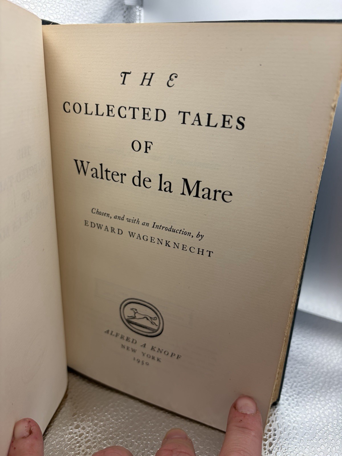 „The Collected Tales of Walter De La Mare,“ Alfred A. Knopf 1950 1st Edition