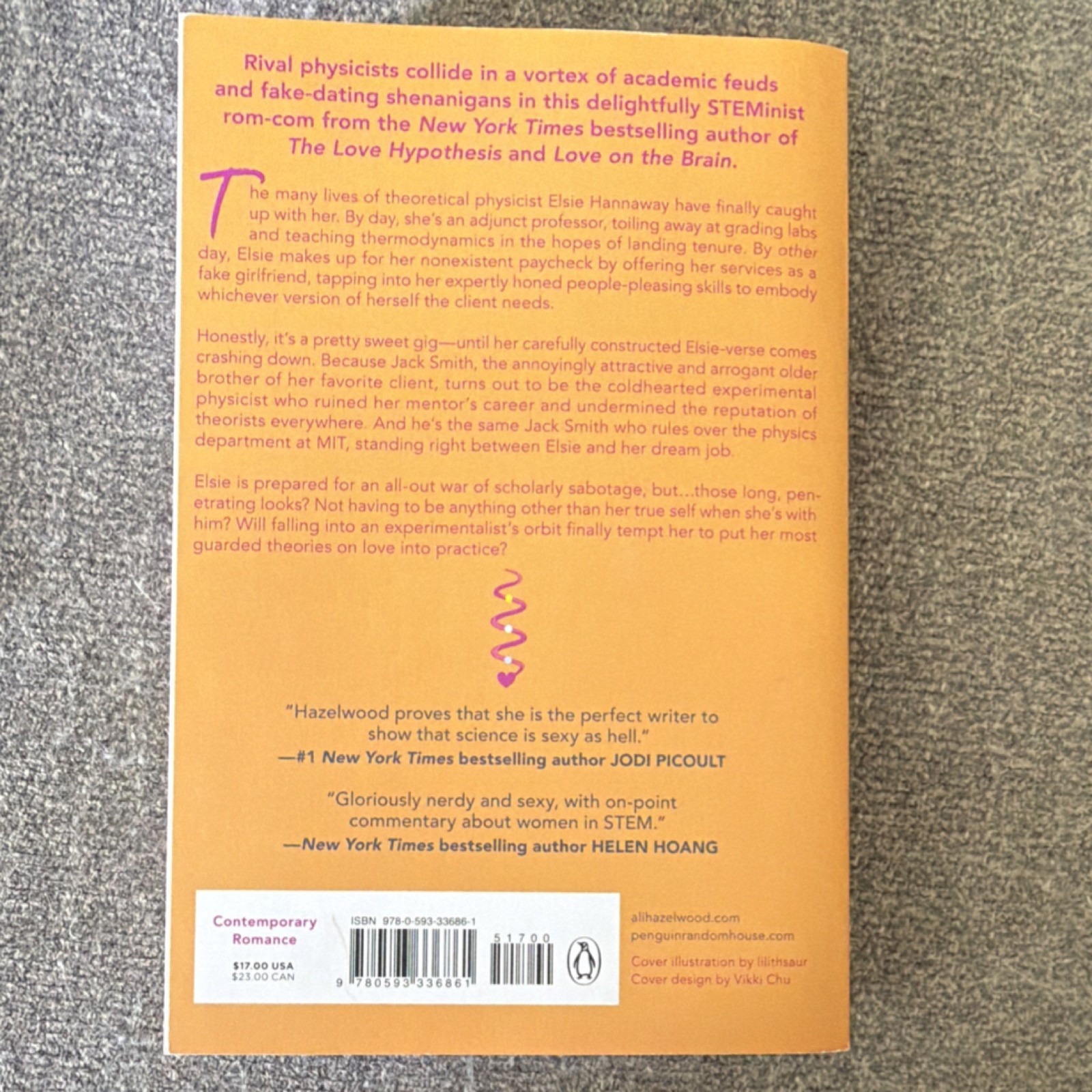 Ali Hazelwood Love, Theoretically Signed Paperback Berkley Romance 2023 Fiction