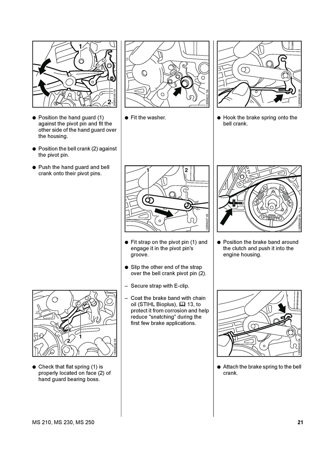 STIHL MS 210 230 250 Chainsaw Service Manual 2007 – WIRE BOUND – TOUGH COVERS