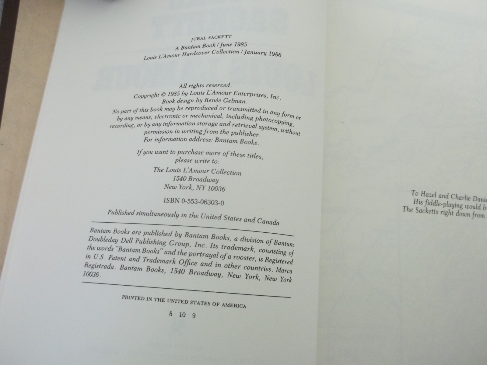 Louis Lamour Collection The Sackett Companion, The Sackett Brand, Jubal Sackett