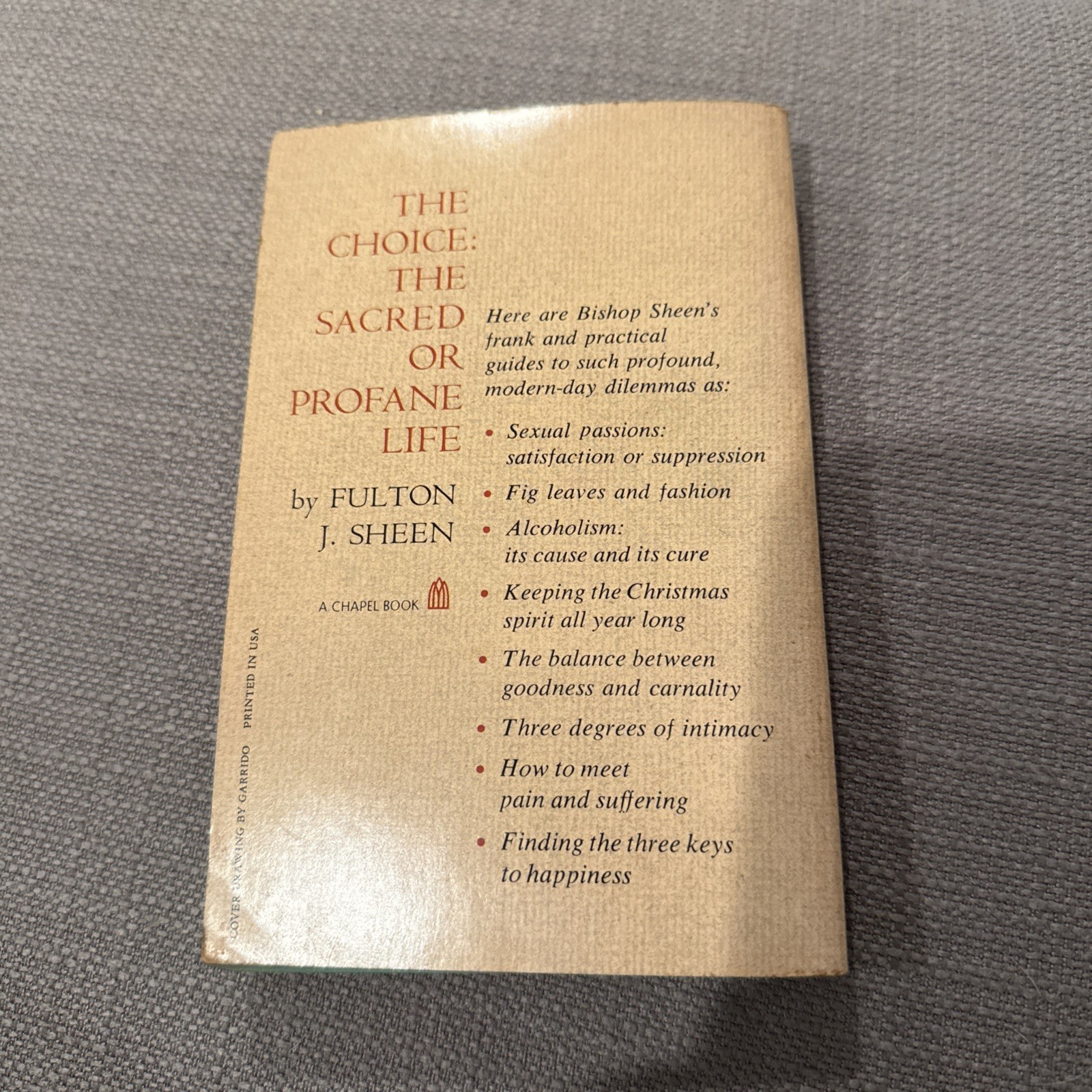 The Choice: the Sacred or Profane Life