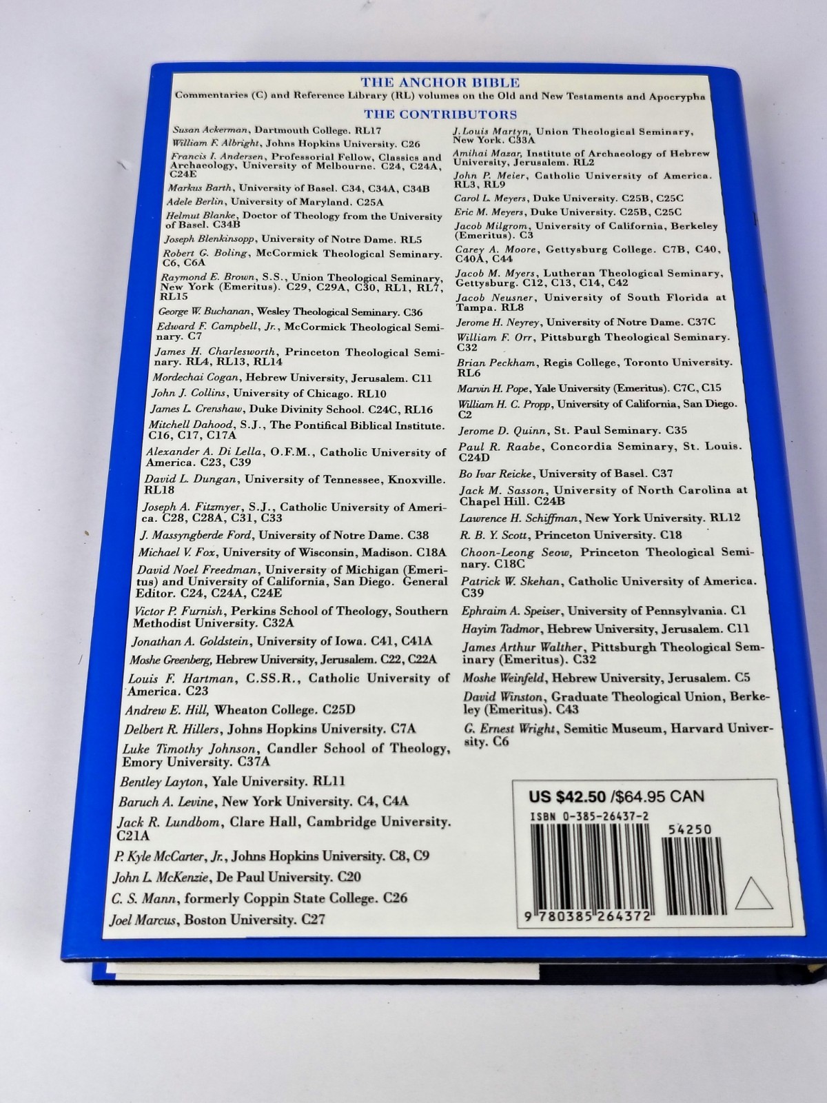 The Anchor Bible Vol 18A Proverbs 1-9 HCDJ VG Michael A Fox Commentary