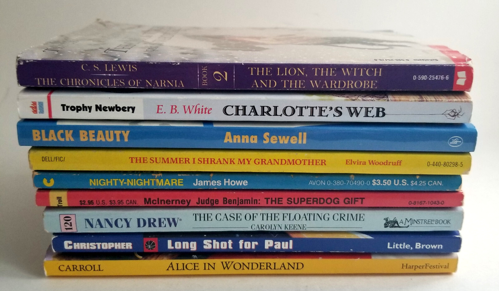 Vintage Lot of 9 Elementary Level Paperback Chapter Books 1970″ to 2000’s B70