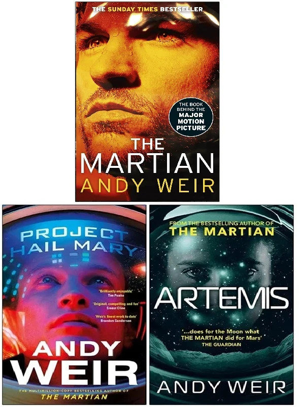 Andy Weir 3 Books Collection Set Project Hail Mary, Artemis, The Martian PB