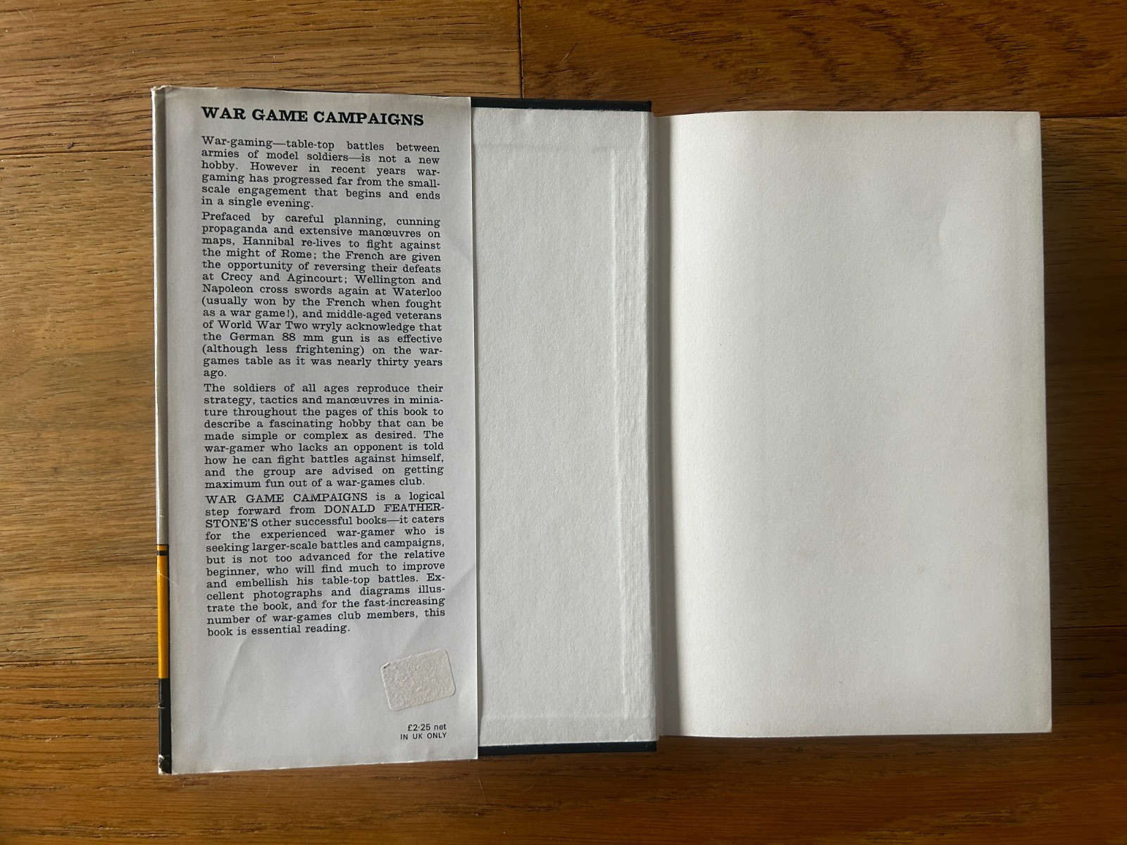 War Game Campaigns by Donald F. Featherstone 1972 Vintage Hardcover with Jacket