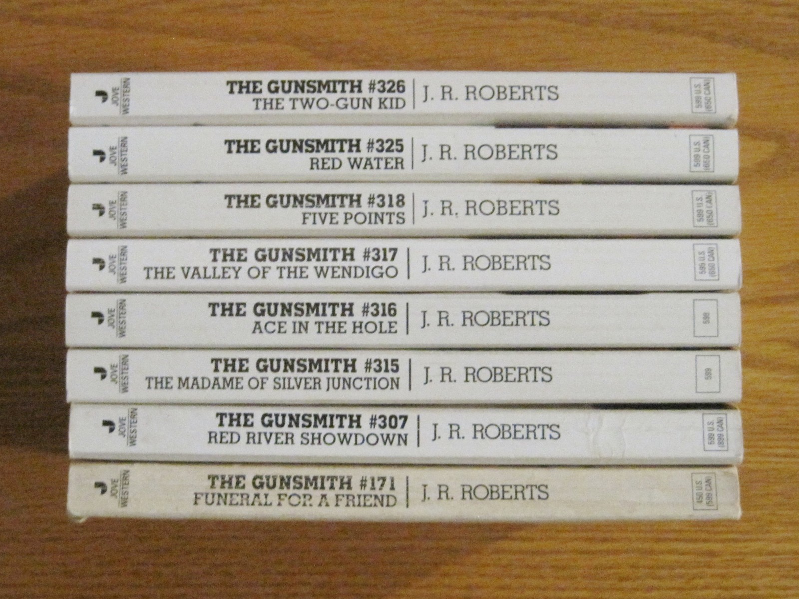 The GUNSMITH – J.R. Roberts – 8 Adult Western Paperback Book Lot – 300’s