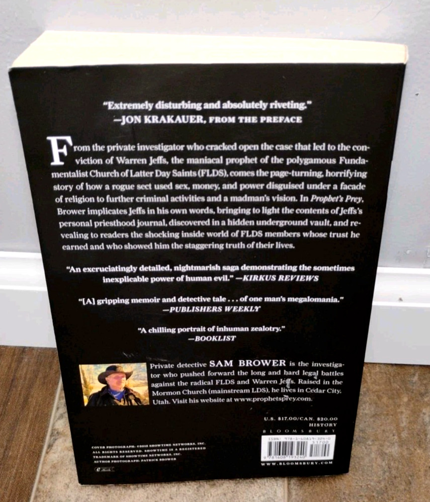 Prophet’s Prey Sam Brower 1st Edition Paperback FLDS Warren Jeffs Investigation