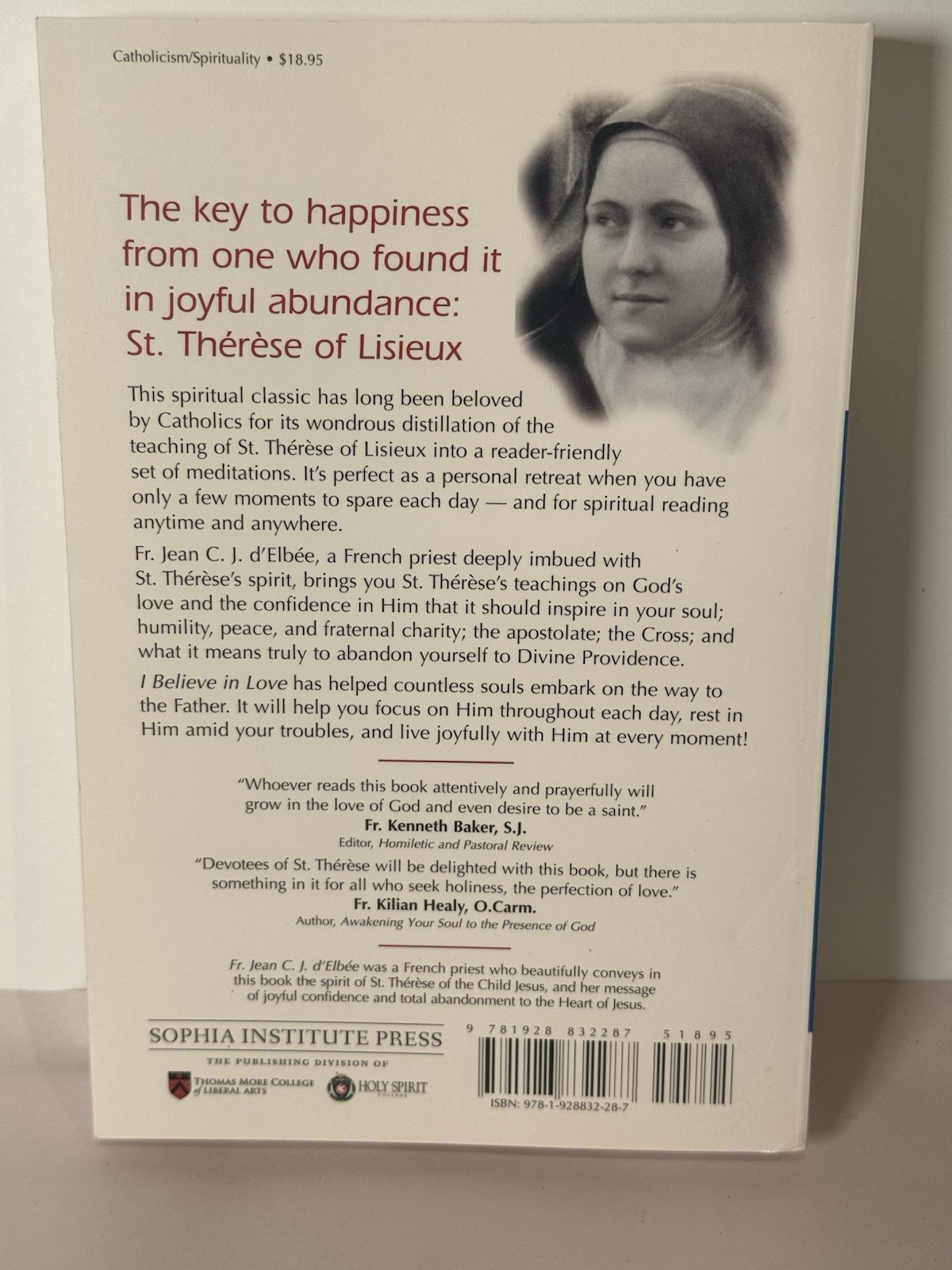 I Believe in Love d’Elbee Catholic Spirituality St Therese PB 2001