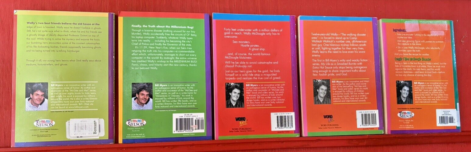 Christian Kids Series Lot 5 Chapter Books Wally McDoogle Bill Myers VTG. Gr. 3-6