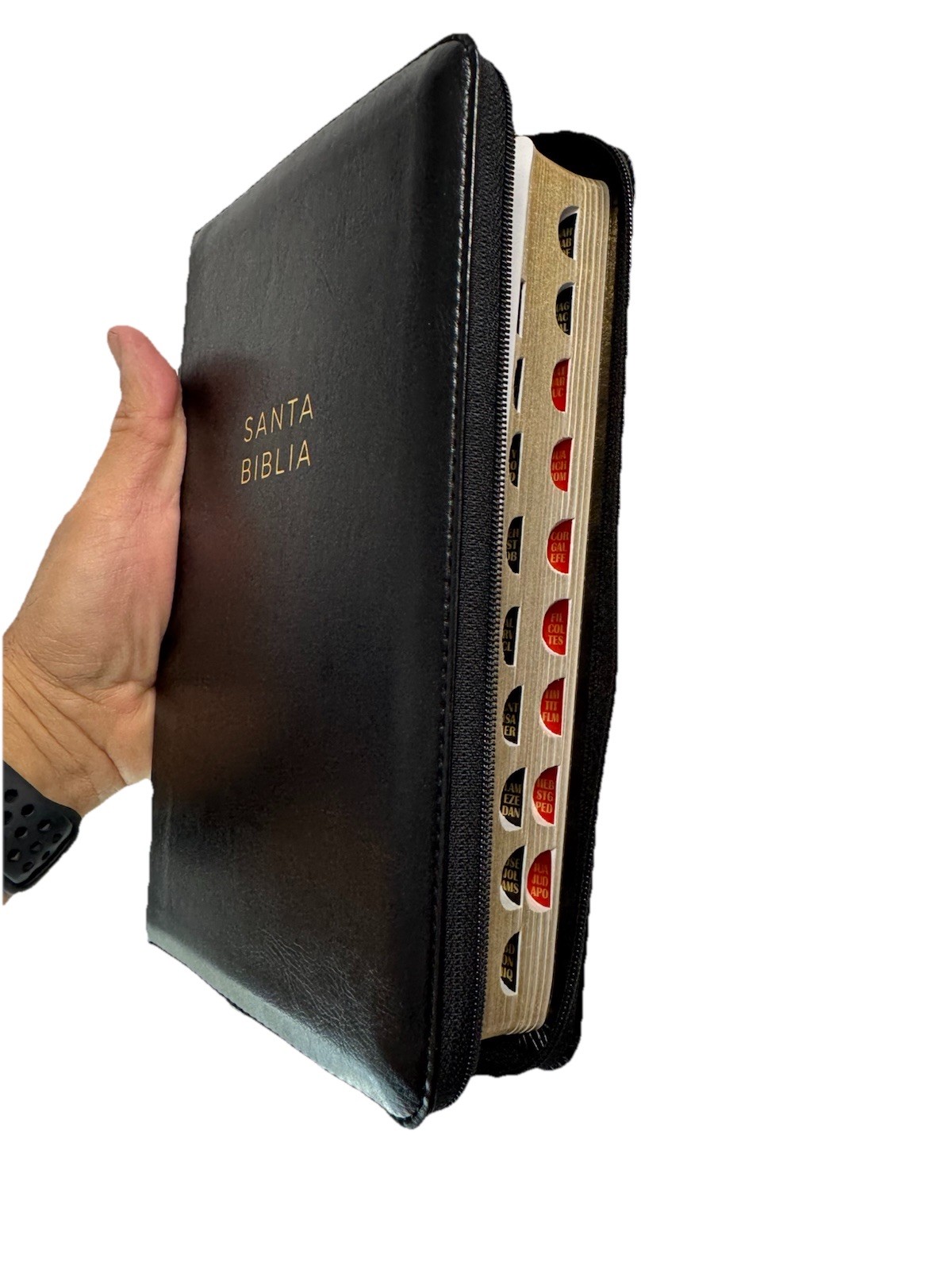 NBLA, Biblia, Ultrafina, Letra Grande, Tamaño Manual, Leathersoft, Negro, indice