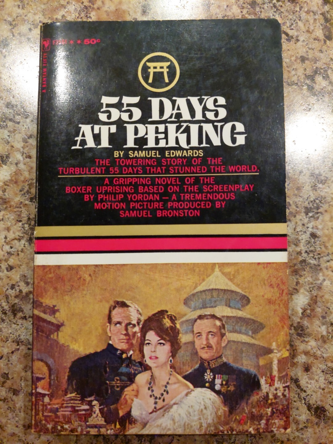 55 Days At Peking by Samuel Edwards 1963 1st Ed Vtg Bantam Paperback Novel