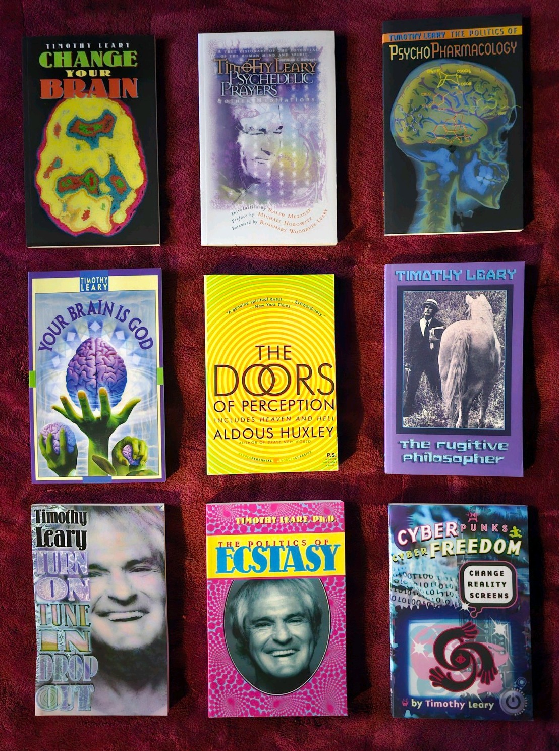 10 book Timothy Leary Aldous Huxley lot LSD Doors of Perception Psychedelic