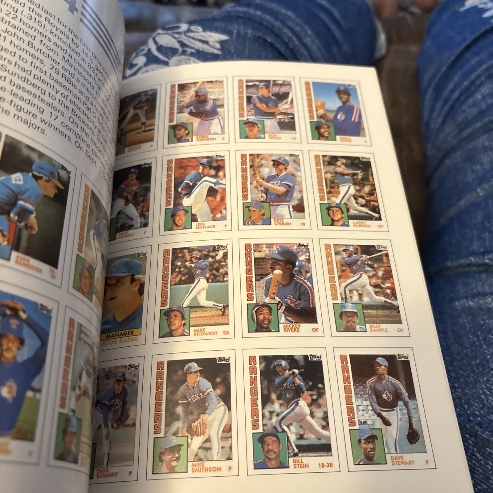 Topps Baseball Cards 1961-1988 Texas Rangers 1989 Price Stern Sloan Book Nice!!