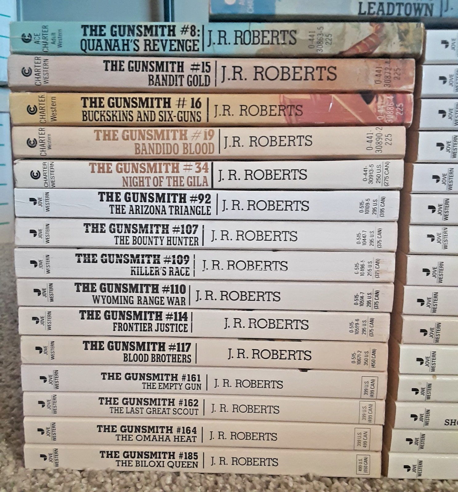 Huge Lot of 31 The Gunsmith Western Series by J.R. Roberts Paperback