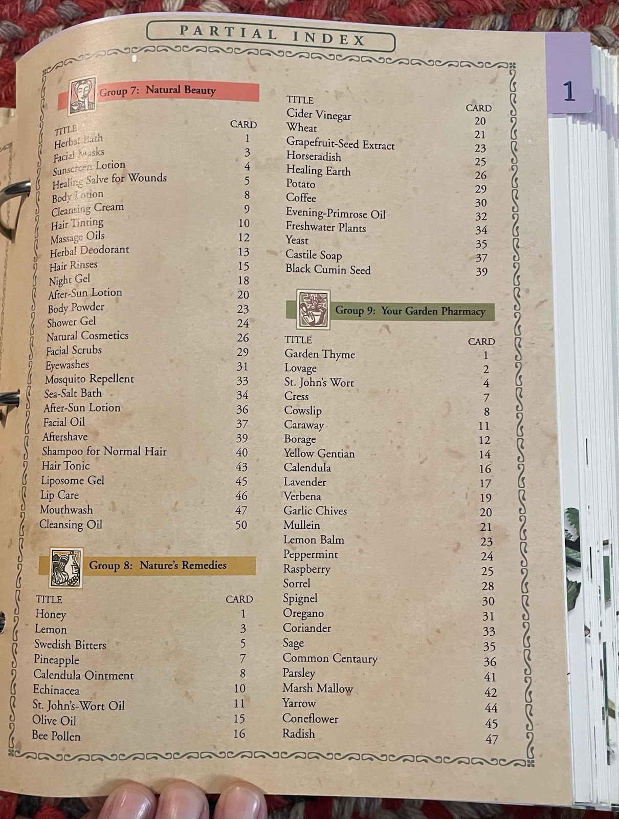 The Complete Guide to Natural Healing 1 Binder Sections 1-13 300+ Cards – USED