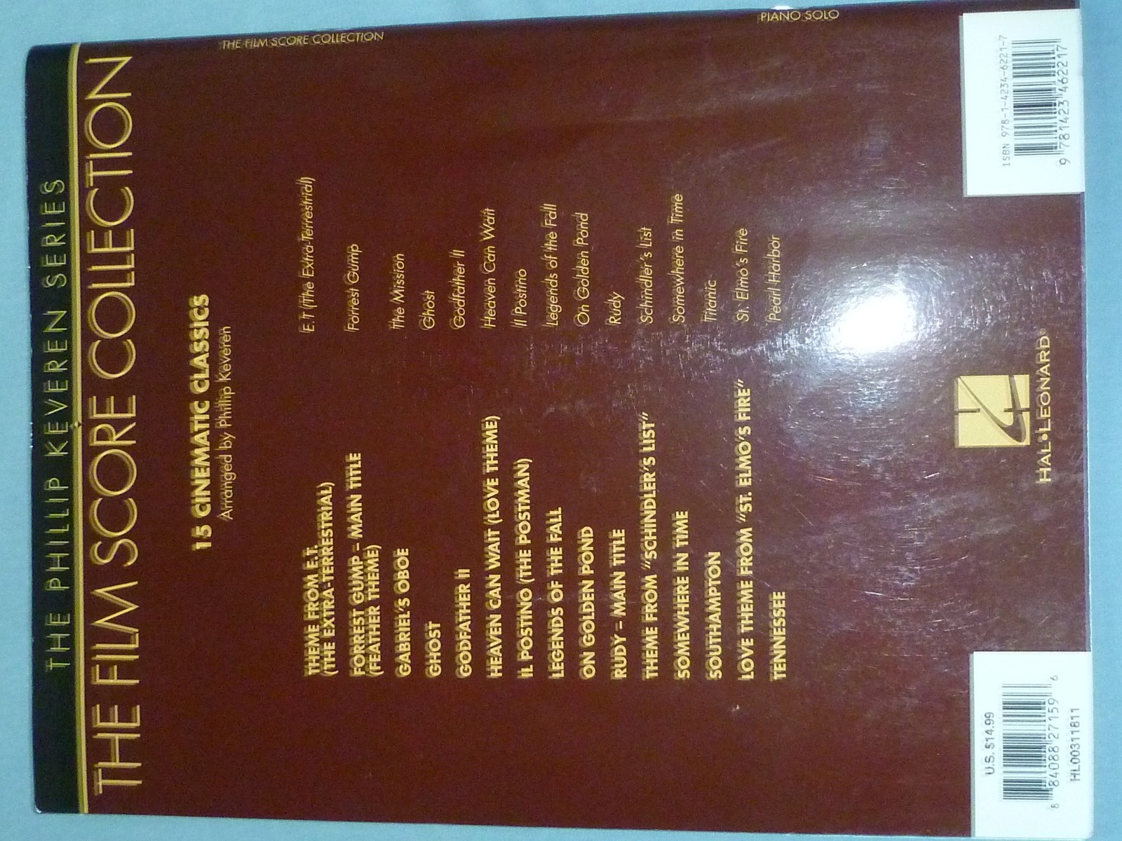 PHILLIP KEVEREN SERIES FILM SCORE COLLECTION, PIANO SOLO, 15 SONGS/56 PAGES