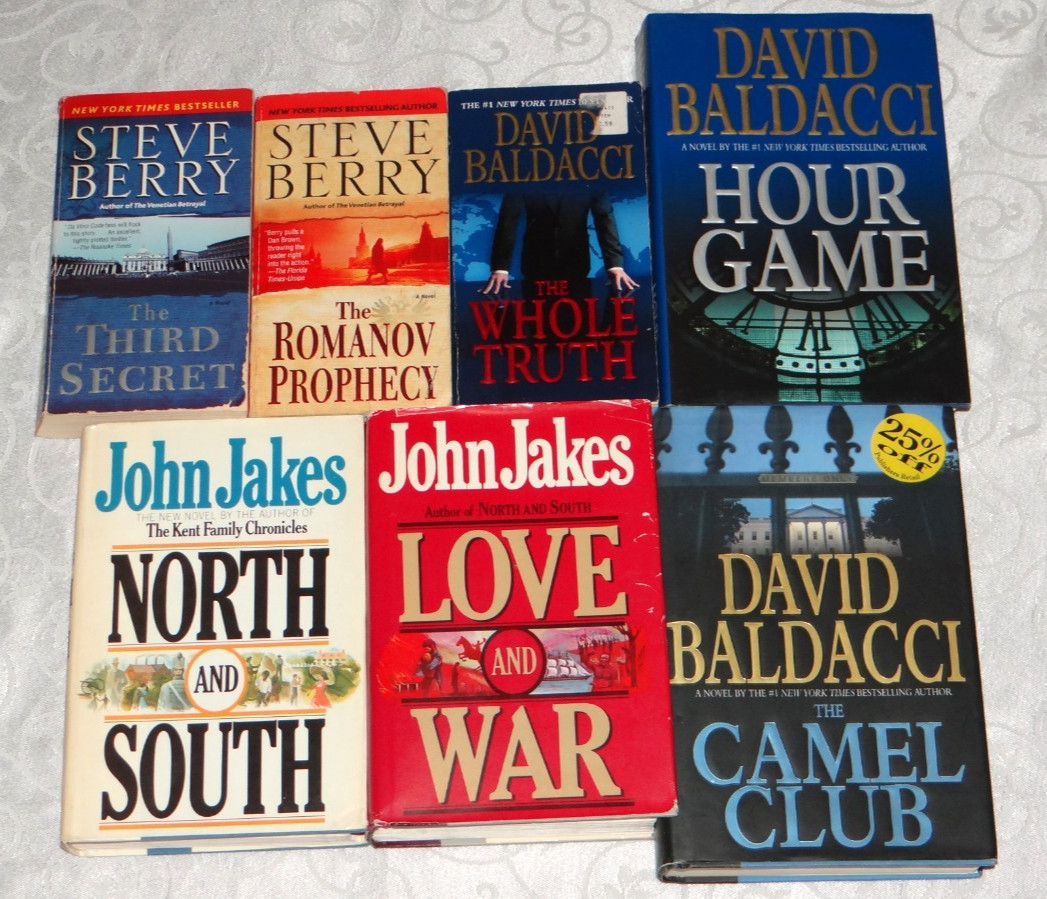 Mixed Lot of 7 Hardcover/Paperback Books-Various Authors, Titles & Genres (#12)