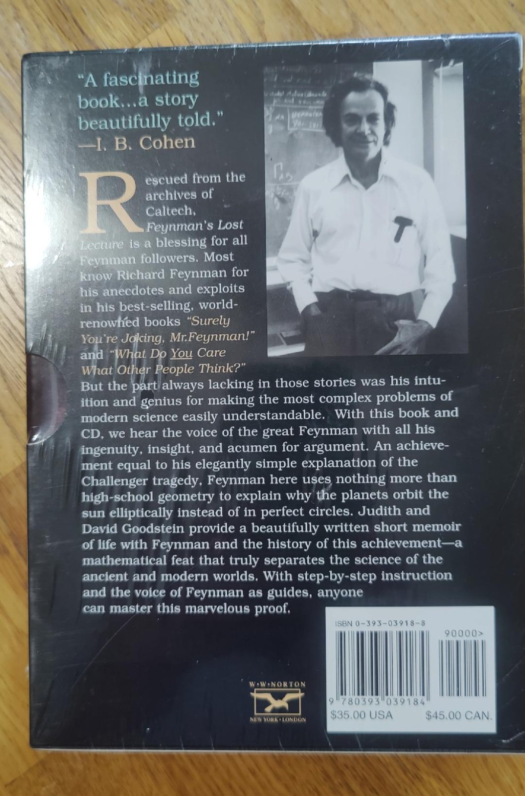 Feynman’s Lost Lecture: The Motion of Planets Around the Sun HC/CD box 1996