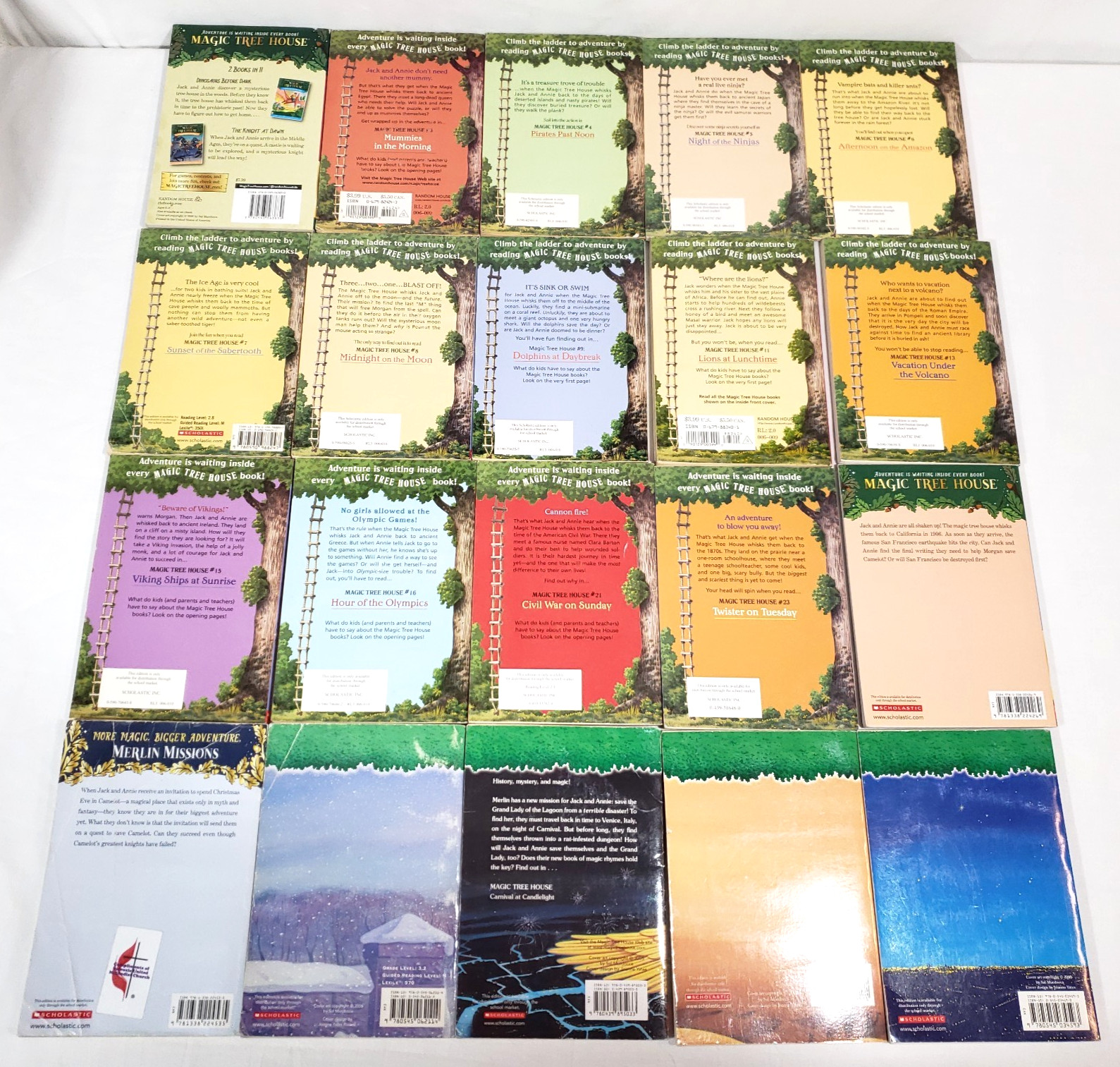 Magic Tree House Books Lot Of 20 Series Set Kids Chapter Merlin Missions Osborne