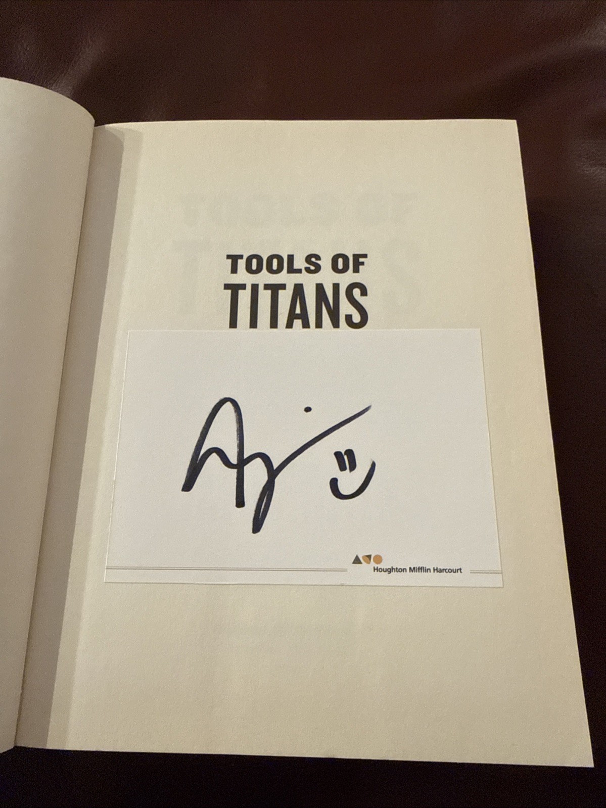 SIGNED Timothy Ferriss Tools of Titans Hardcover Book NEW