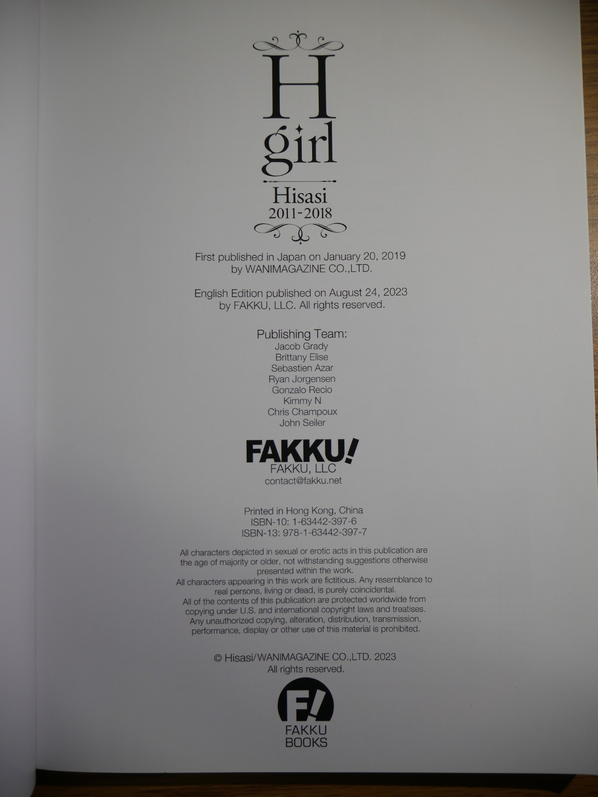 H-Girl: Hisasi Artworks 2011-2018 – (2023, PB)